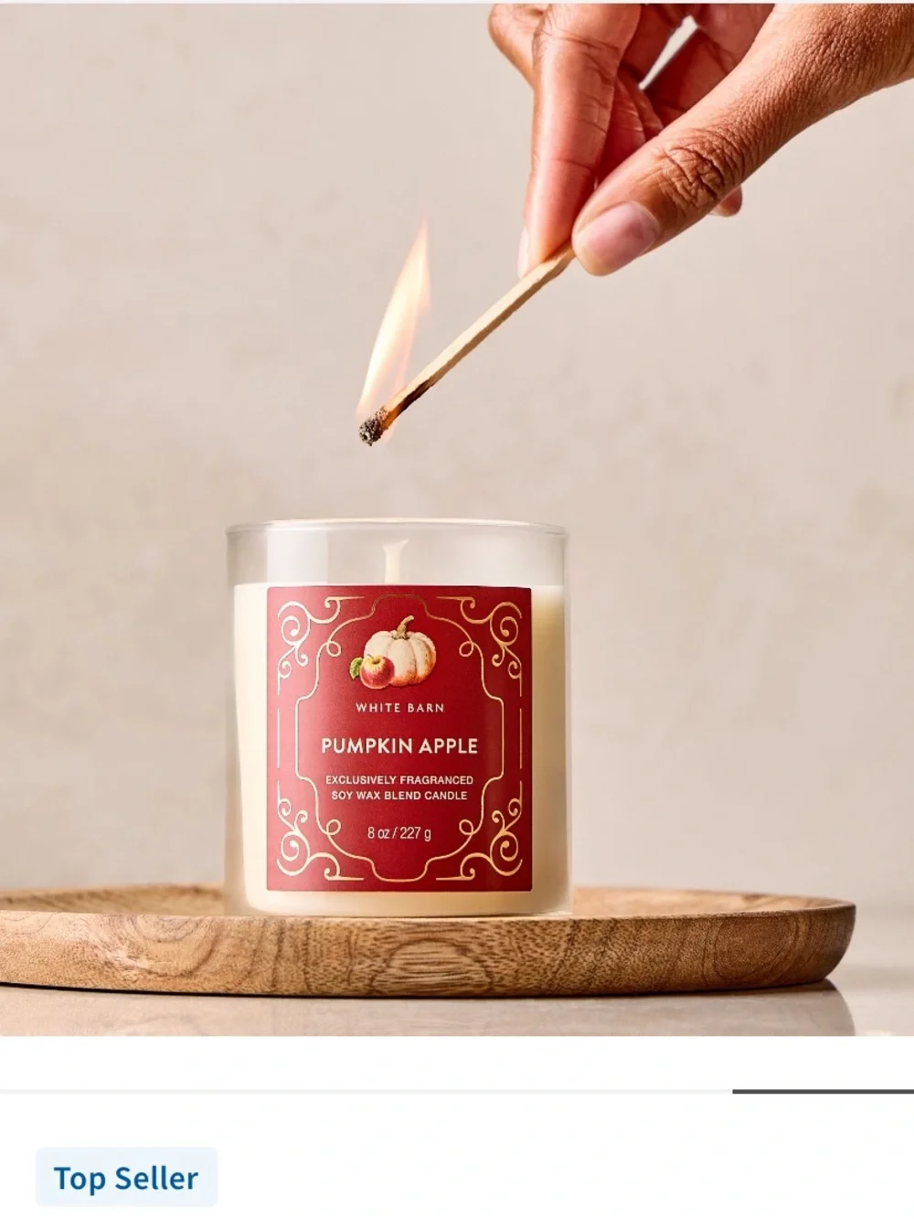 1 - “PUMPKIN APPLE” Single Wick Candle by Bath & Body Works, 8-oz / 227 g, NWT